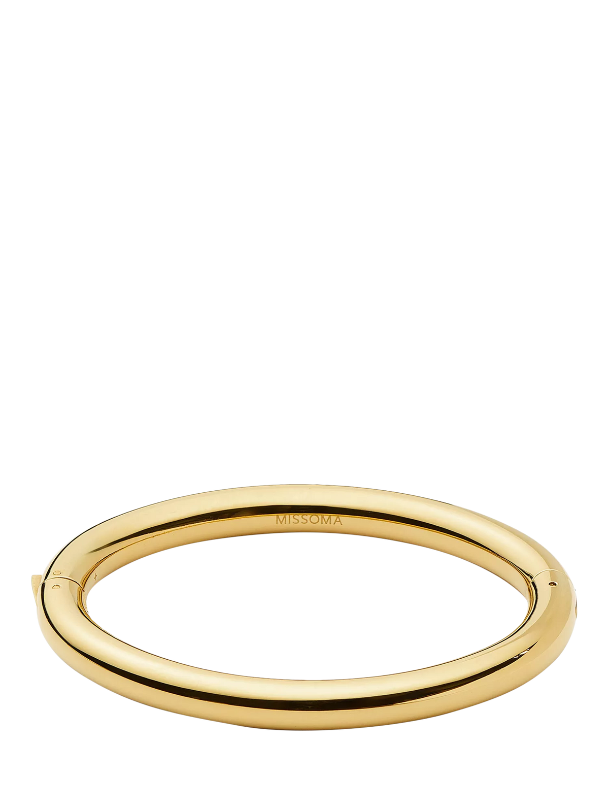 Missoma chunky round hinged bangle gold plated, UK version