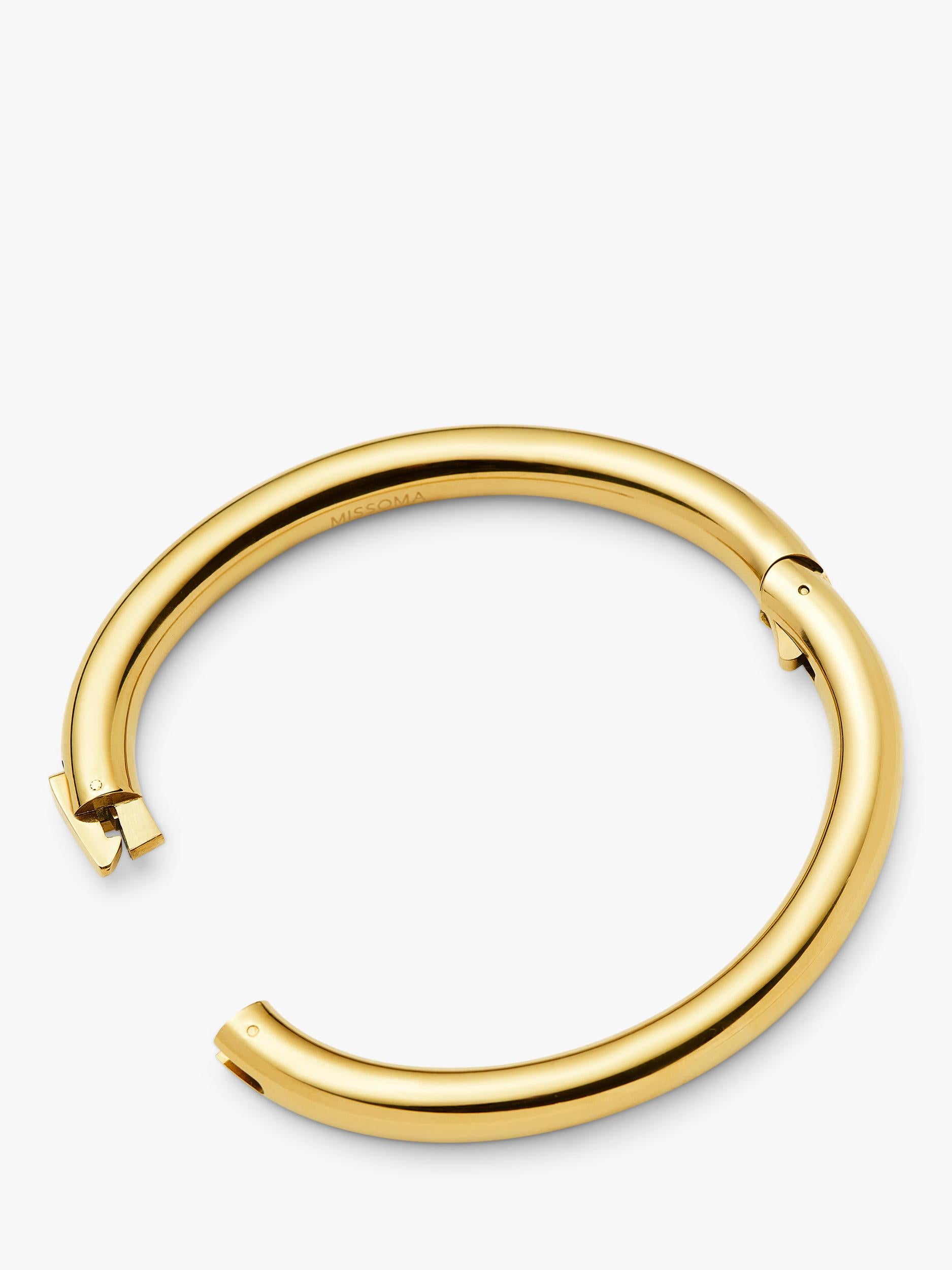 Missoma chunky round hinged bangle gold plated, UK version