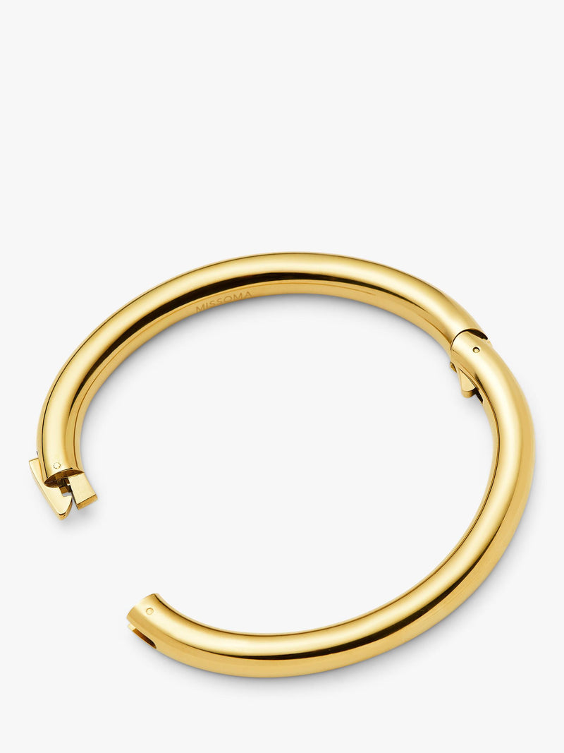 Missoma chunky round hinged bangle gold plated, UK version