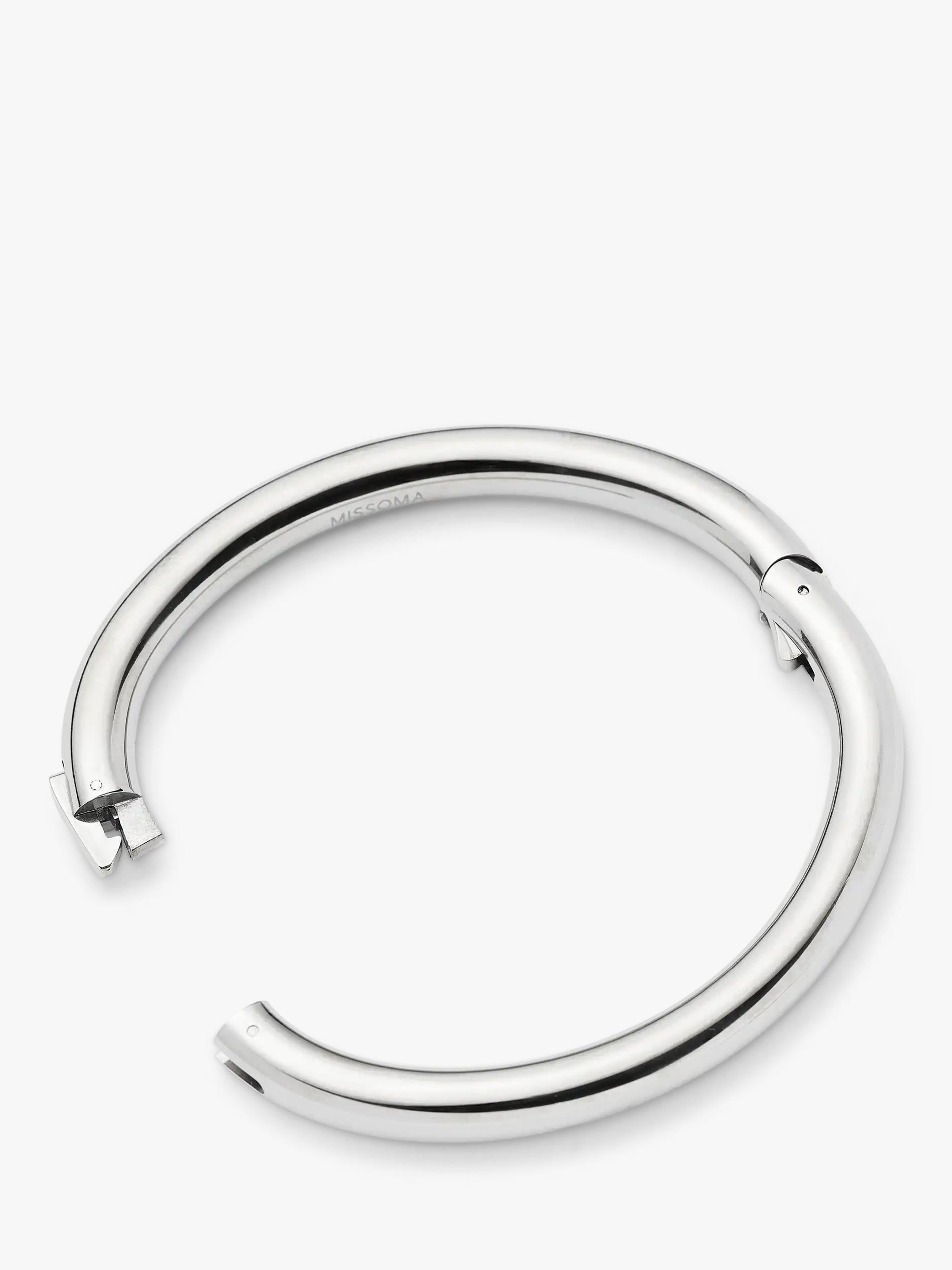 Missoma chunky hinged bangle silver (British brand)
