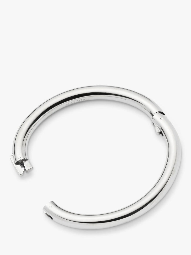 Missoma chunky hinged bangle silver (British brand)