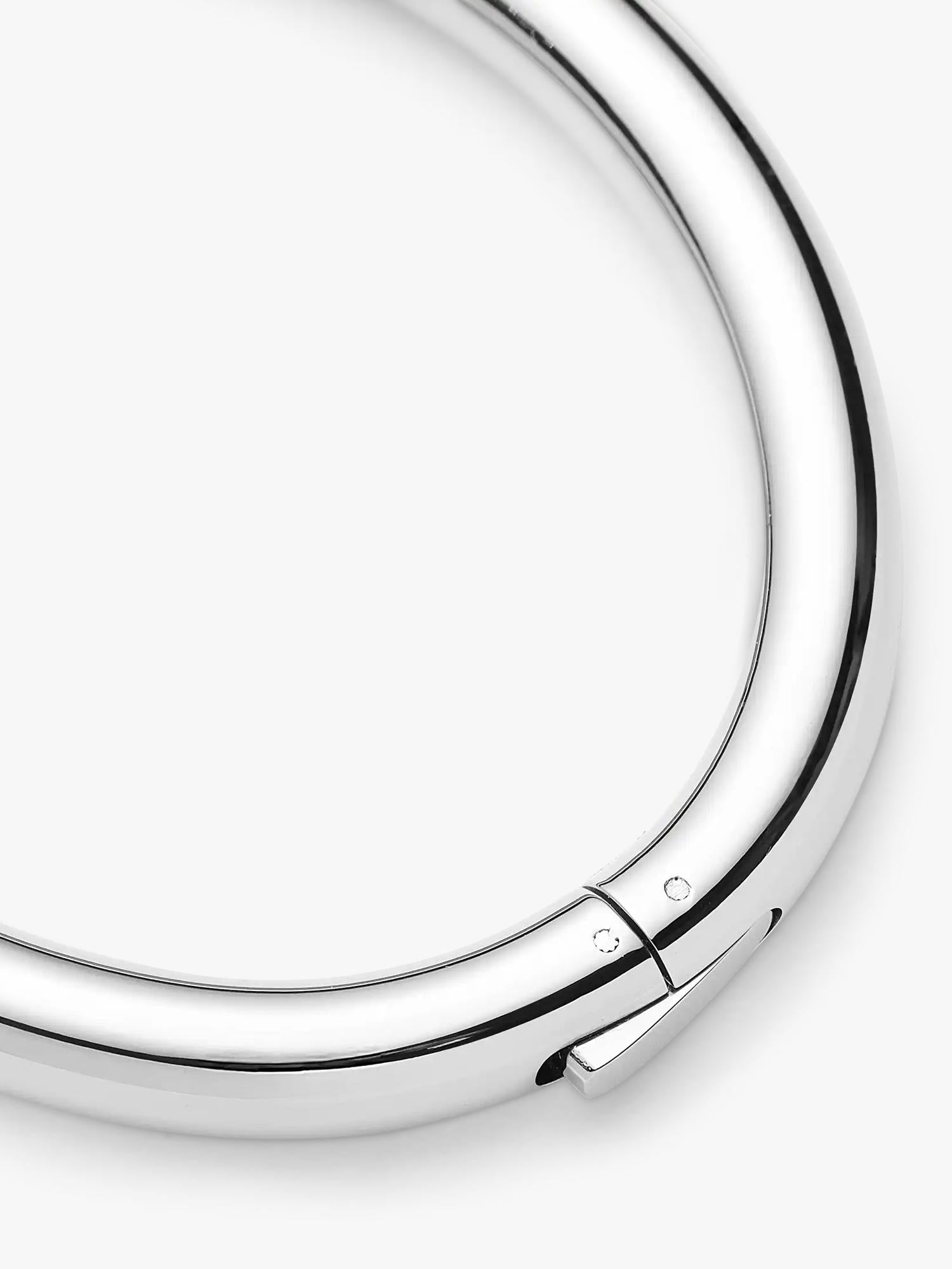 Missoma chunky hinged bangle silver (British brand)