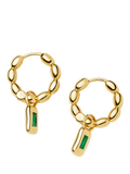 Missoma molten charm hoop earrings with sapphire charms 1.5cm - British product