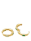 Missoma hoop earrings with green onyx 1.8cm, imported from the UK