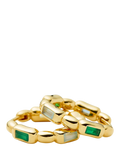Missoma hoop earrings with green onyx 1.8cm, imported from the UK