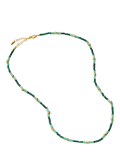 Missoma beaded choker necklace gold and green 42cm - British product