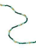 Missoma beaded choker necklace gold and green 42cm - British product