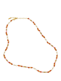 Missoma beaded gemstone necklace gold orange 45cm (British brand)