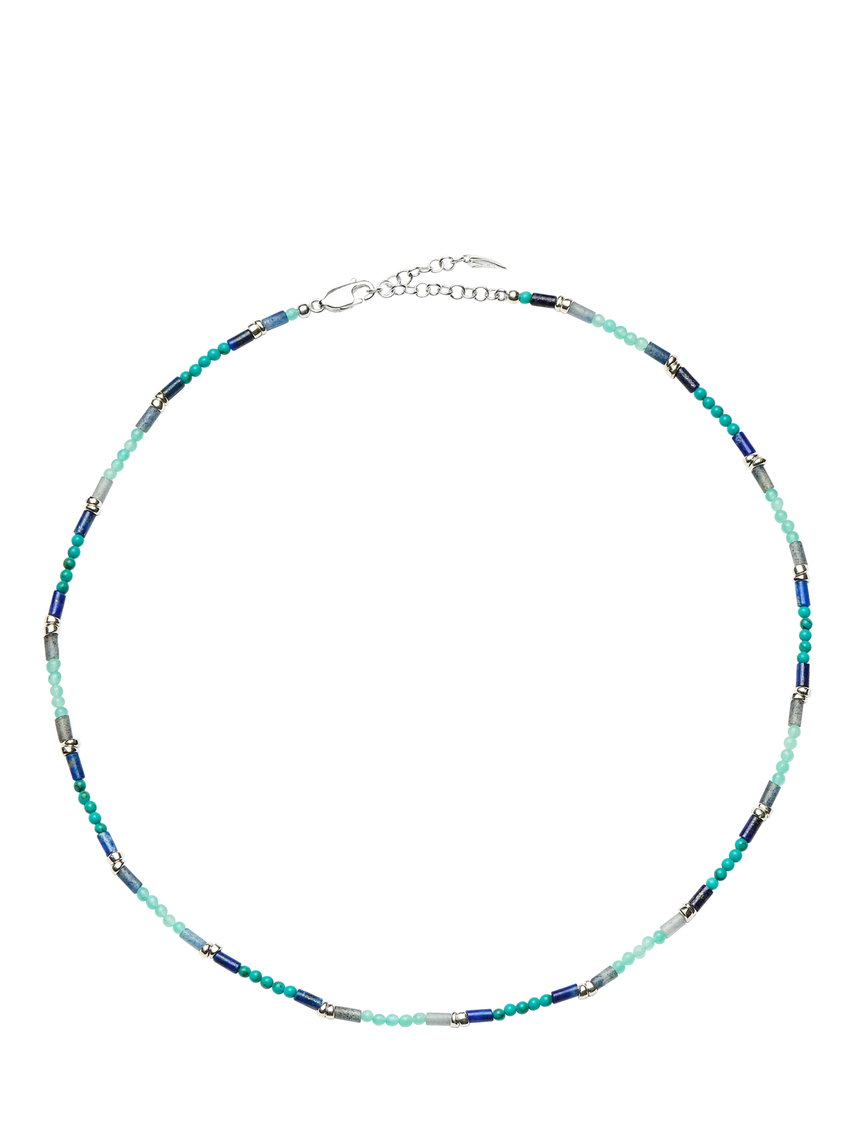 Missoma beaded gemstone choker silver blue, UK version
