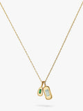 Missoma green and blue onyx pendant necklace 50cm, imported from the UK