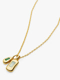 Missoma green and blue onyx pendant necklace 50cm, imported from the UK