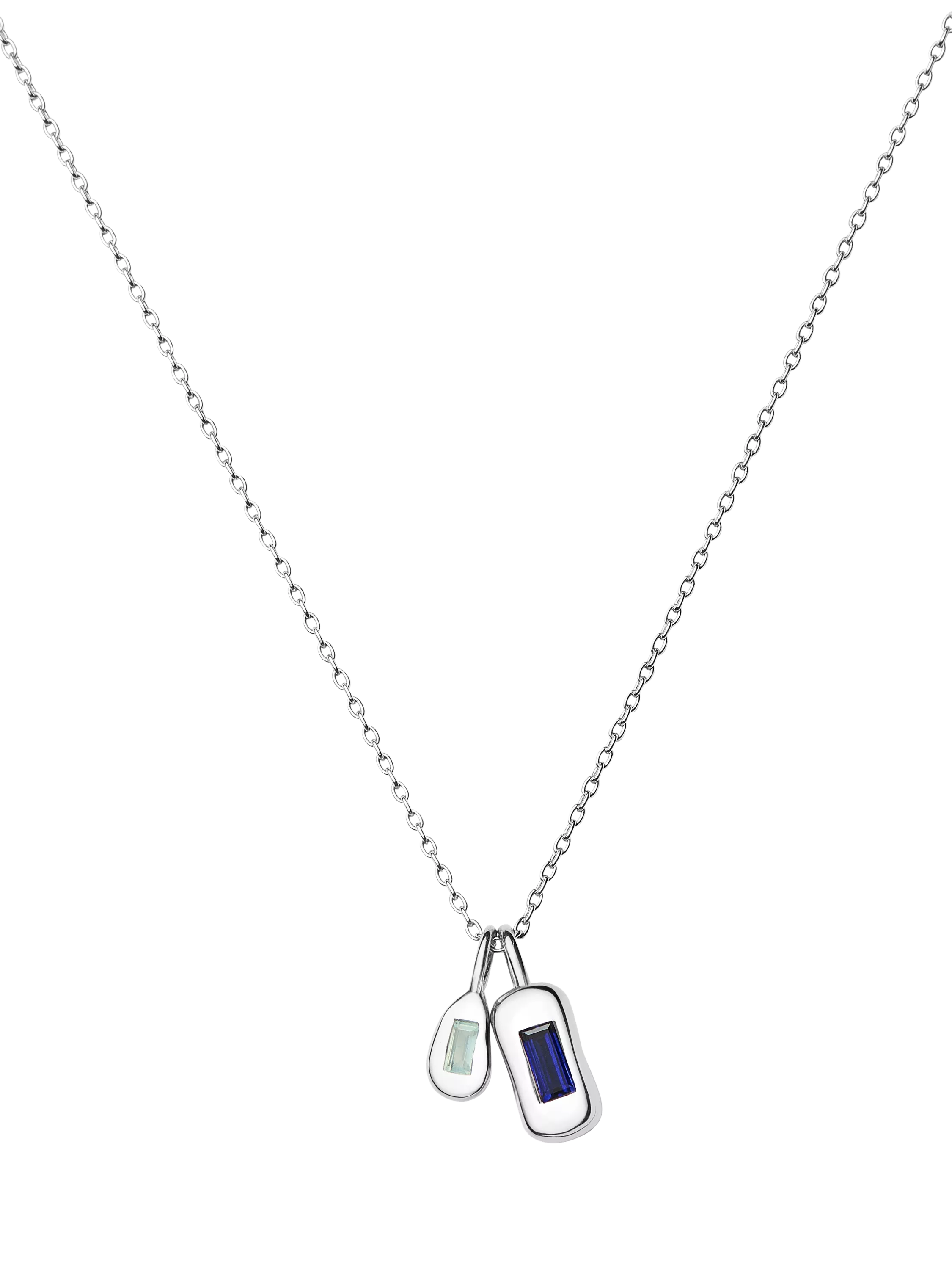 Missoma green and blue onyx pendant necklace 50cm, imported from the UK
