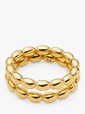 Missoma Molten Olive double band stacking ring in gold, imported from the UK