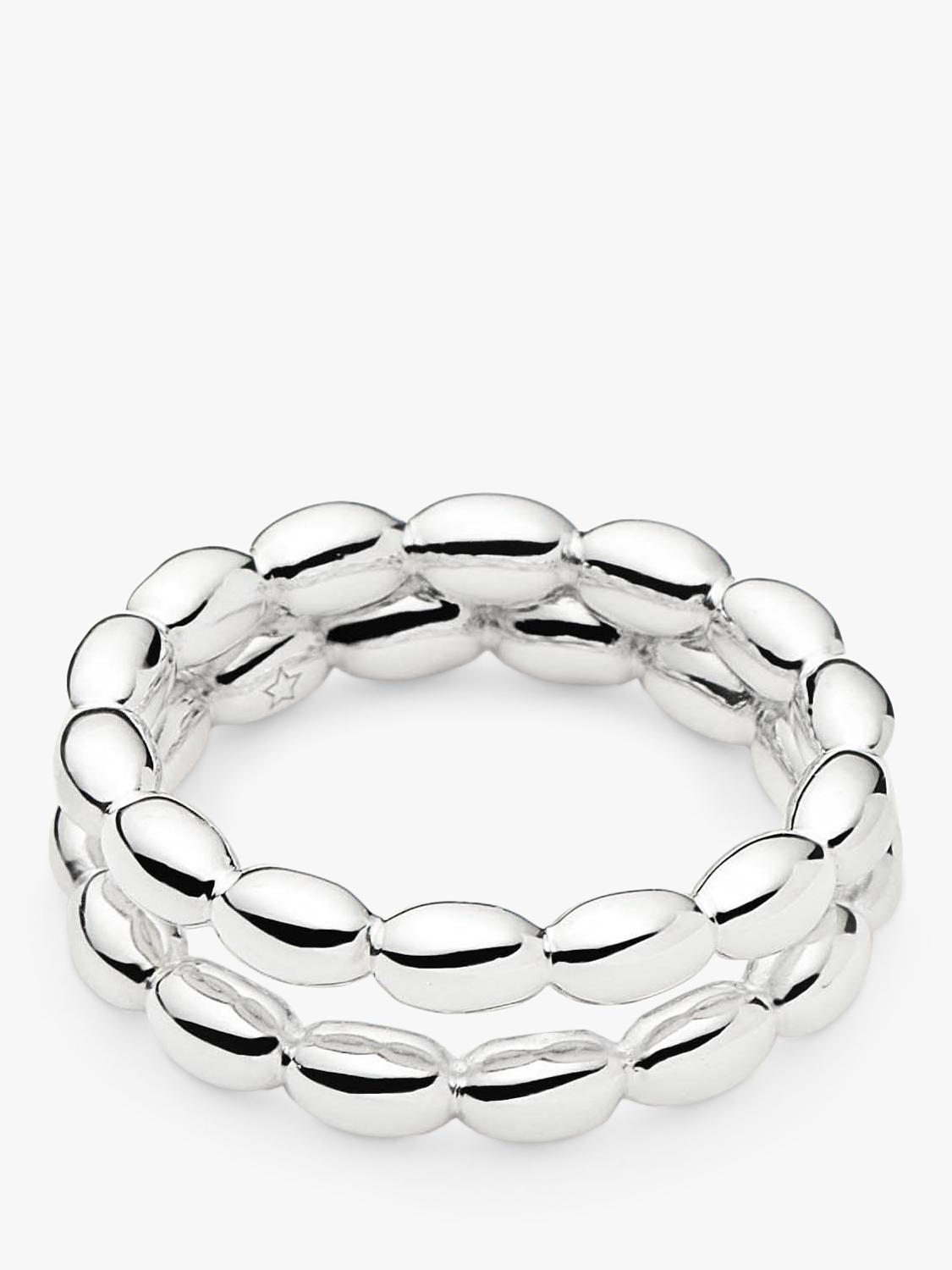 Missoma silver double band stacking ring, imported from the UK