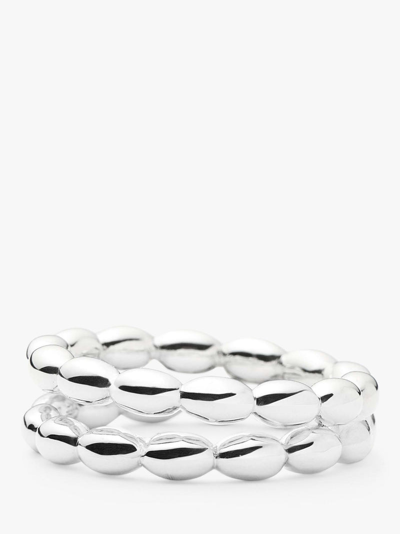Missoma silver double band stacking ring, imported from the UK
