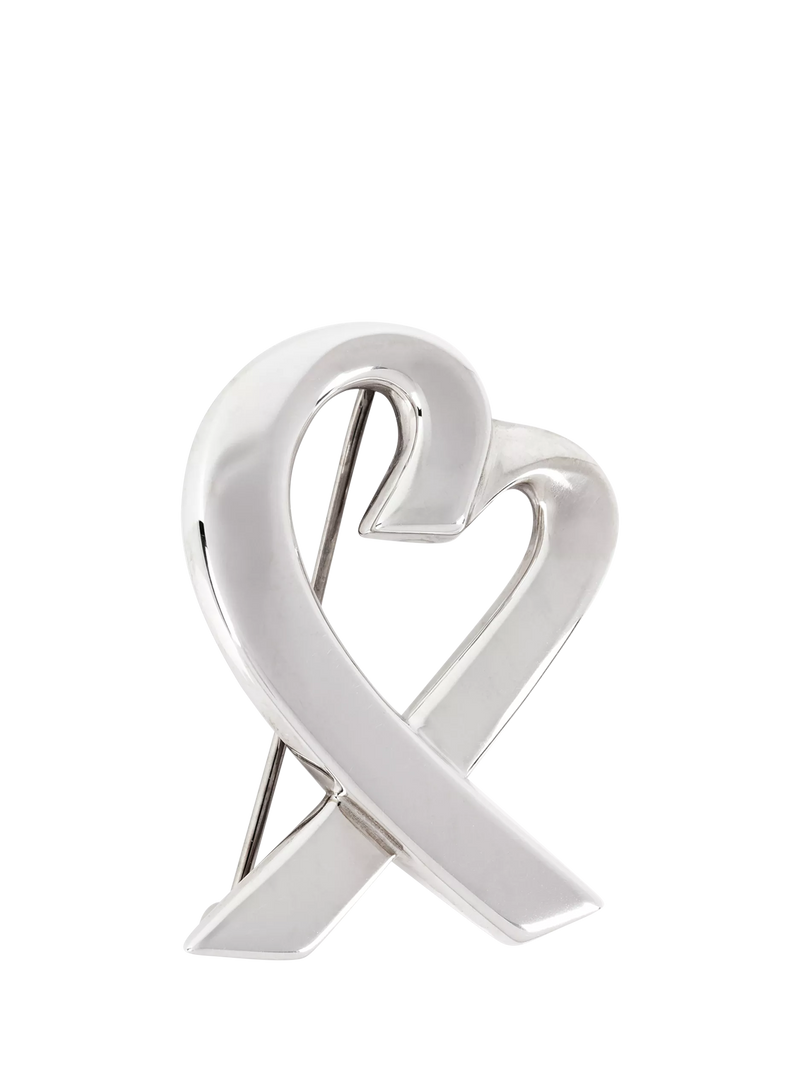 Tiffany & Co. Paloma Picasso heart brooch sterling silver 34x24mm, imported from the UK