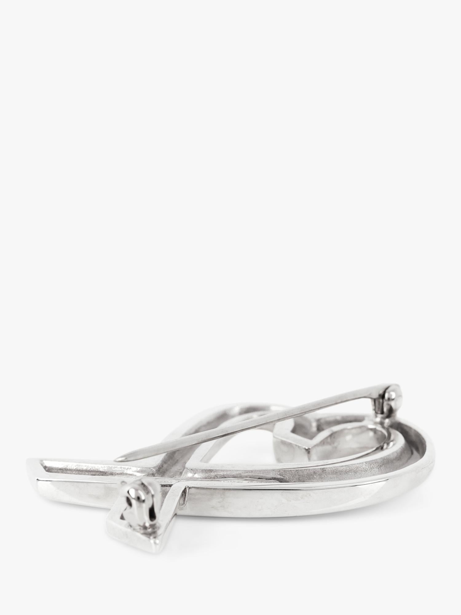 Tiffany & Co. Paloma Picasso heart brooch sterling silver 34x24mm, imported from the UK