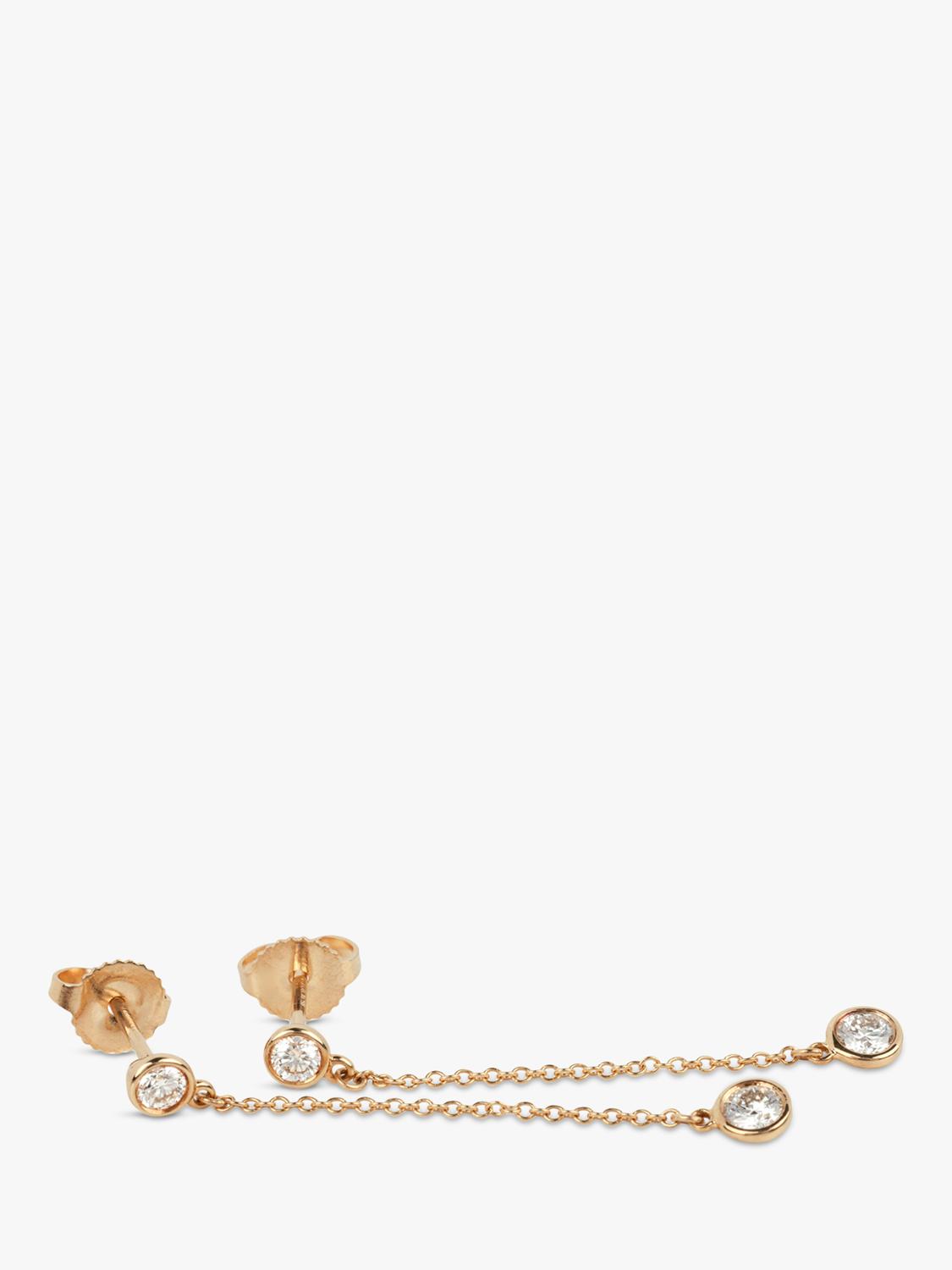 Tiffany & Co Elsa Peretti diamond drop earrings, 18ct yellow gold, UK version