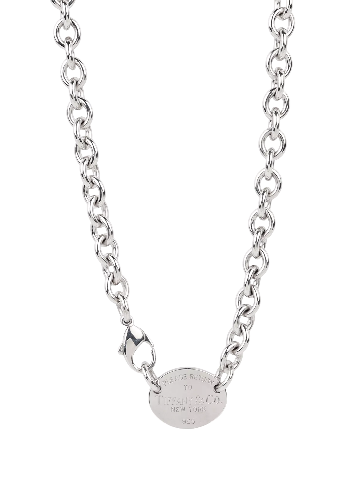 Tiffany & Co. pre-loved sterling silver return to tiffany necklace 39cm (British brand)