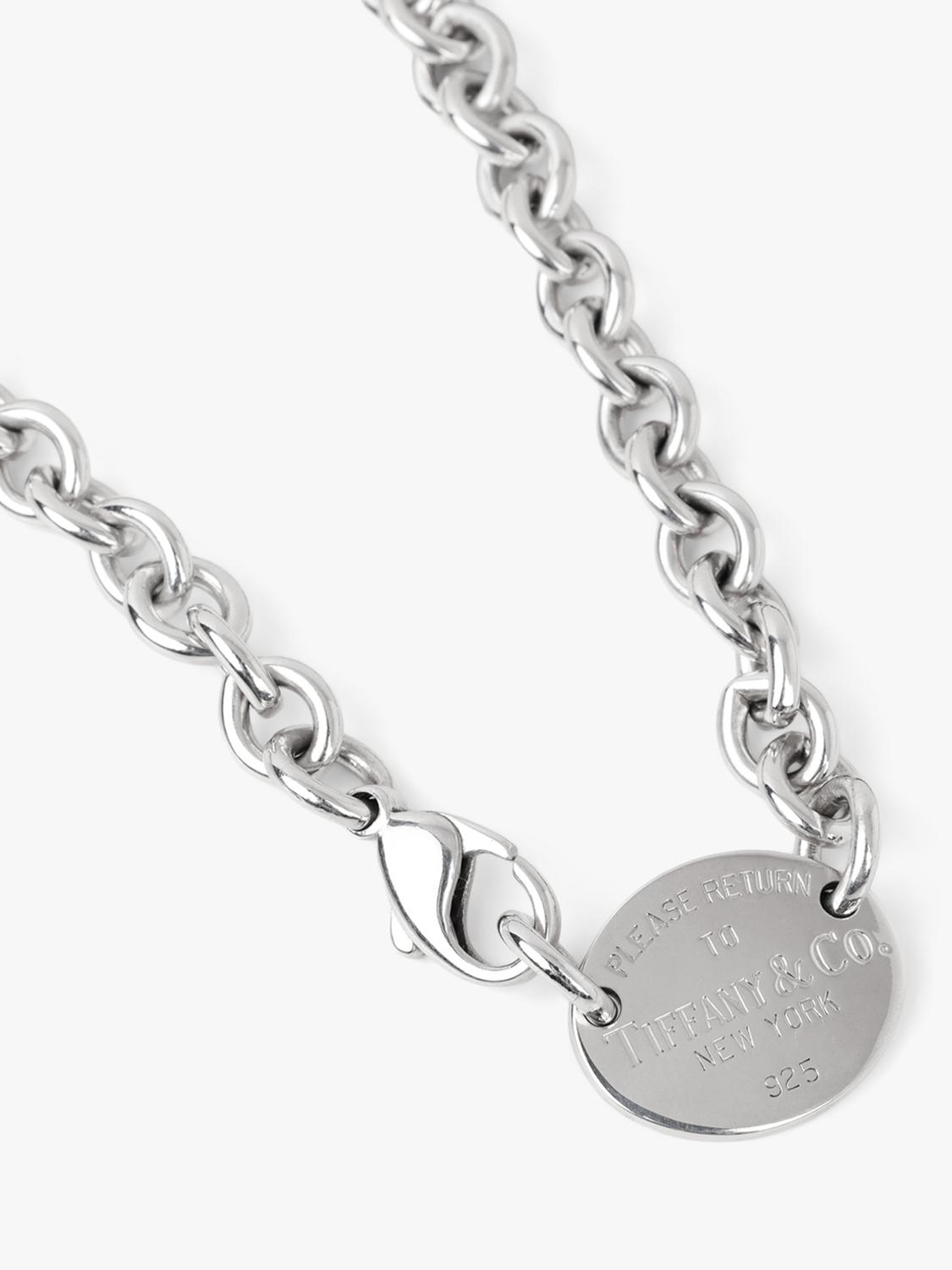 Tiffany & Co. pre-loved sterling silver return to tiffany necklace 39cm (British brand)