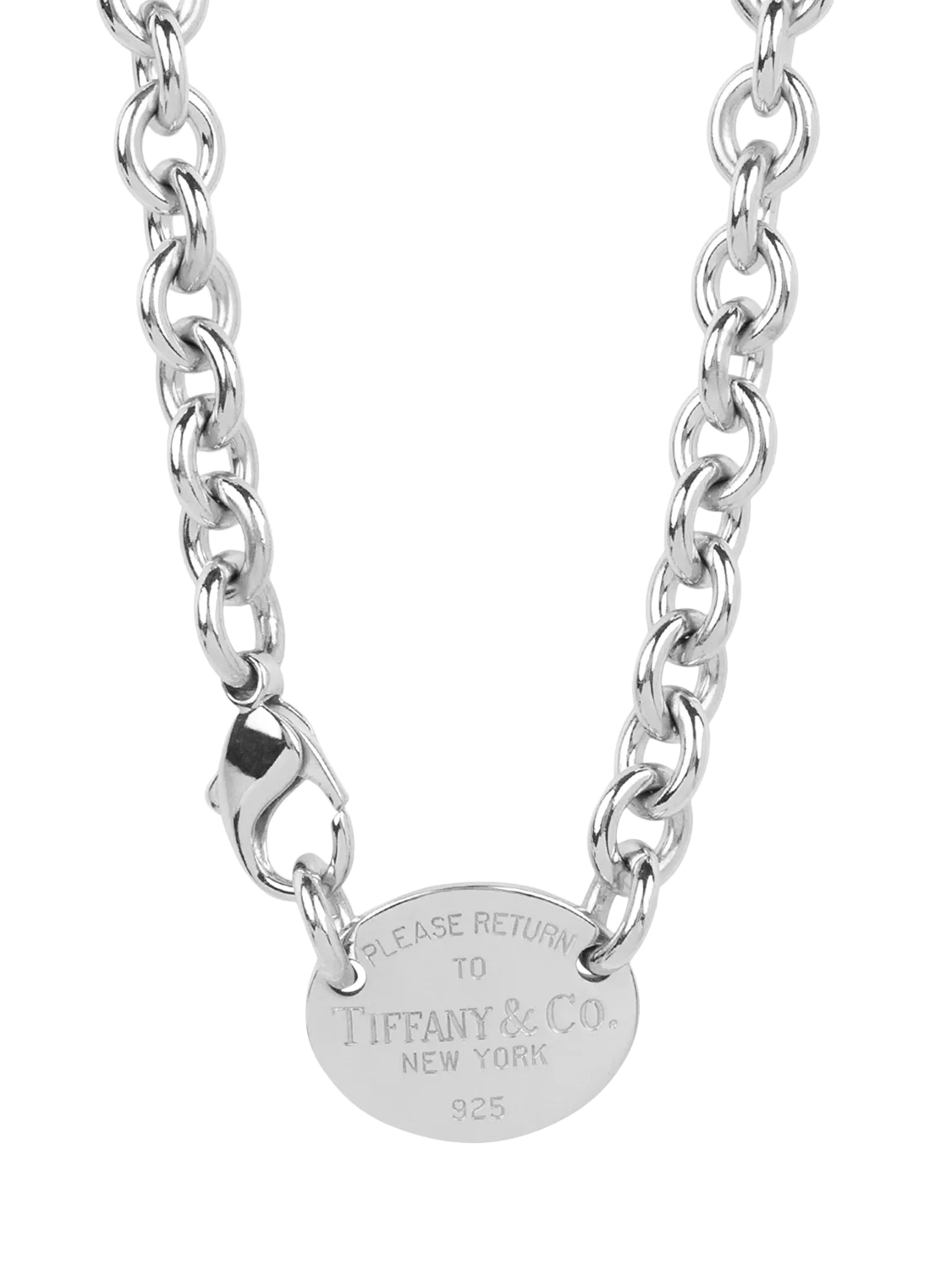 Pre-loved Tiffany & Co sterling silver necklace with tag (British brand)