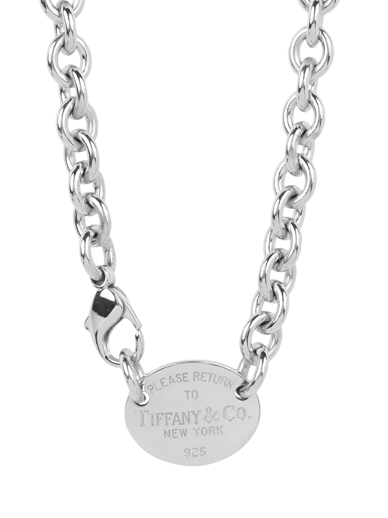Pre-loved Tiffany & Co sterling silver necklace with tag (British brand)