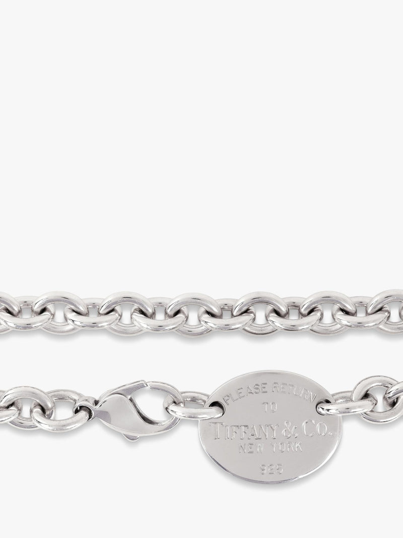 Pre-loved Tiffany & Co sterling silver necklace with tag (British brand)