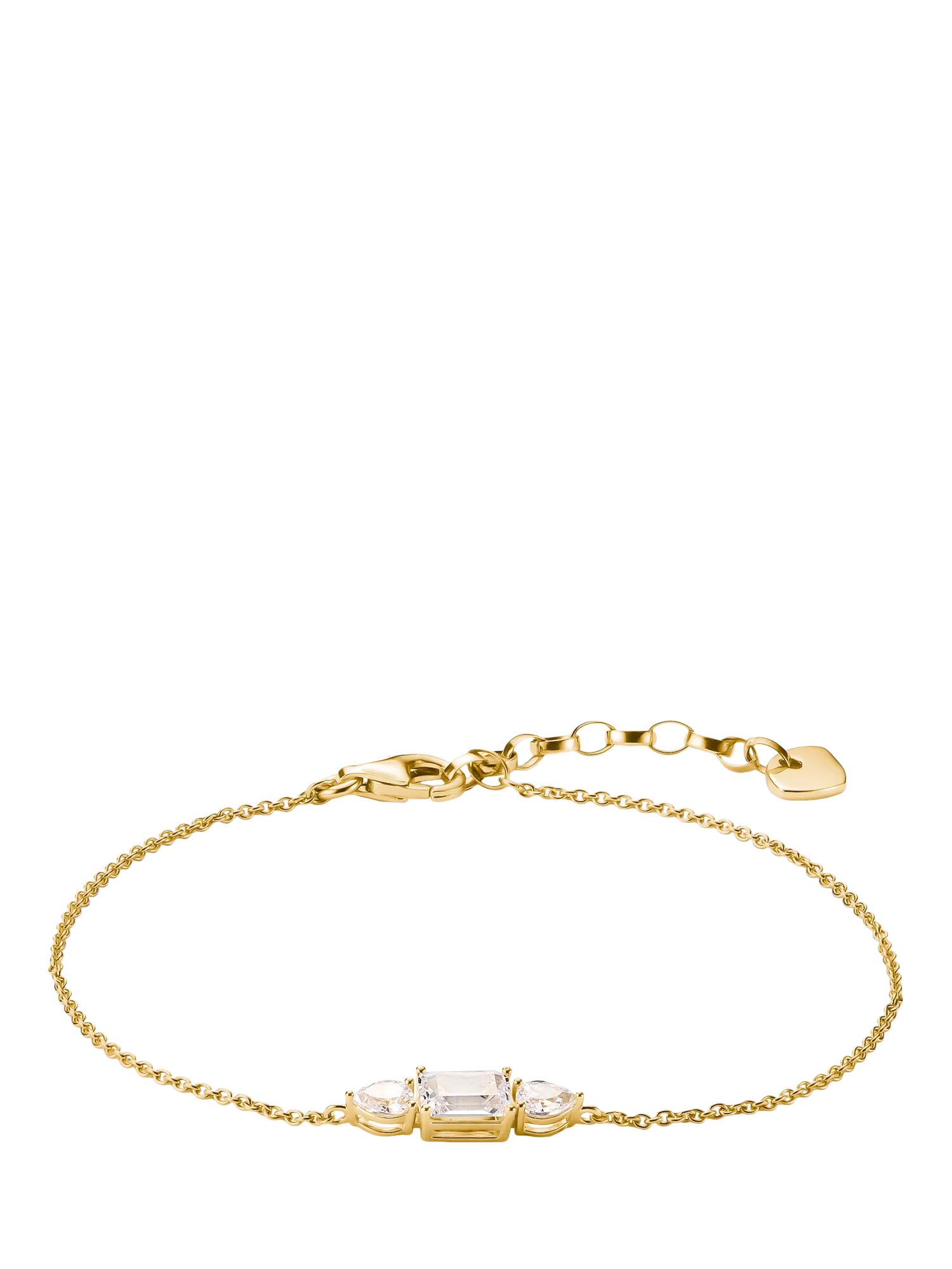 THOMAS SABO Bold Elegance zirconia bracelet yellow gold - imported from the UK