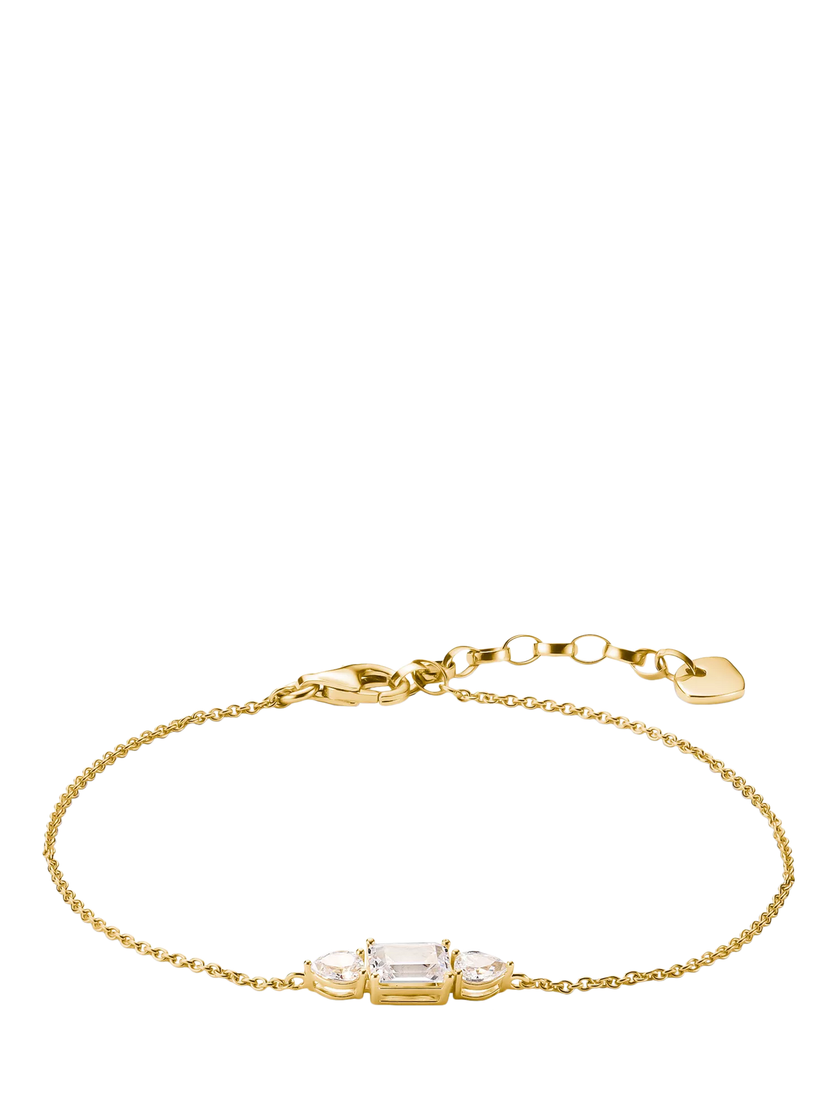 THOMAS SABO Bold Elegance zirconia bracelet yellow gold - imported from the UK