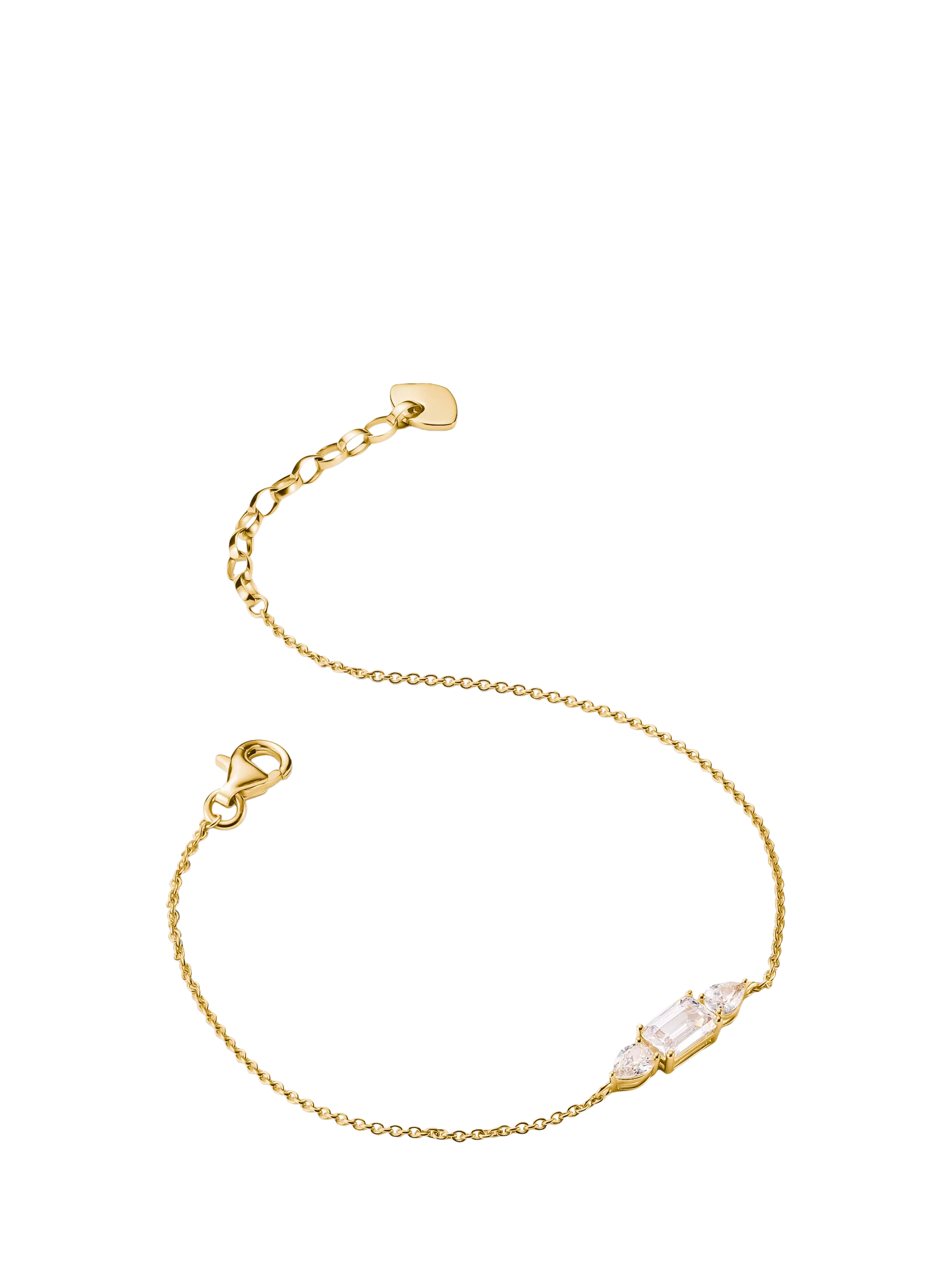 THOMAS SABO Bold Elegance zirconia bracelet yellow gold - imported from the UK