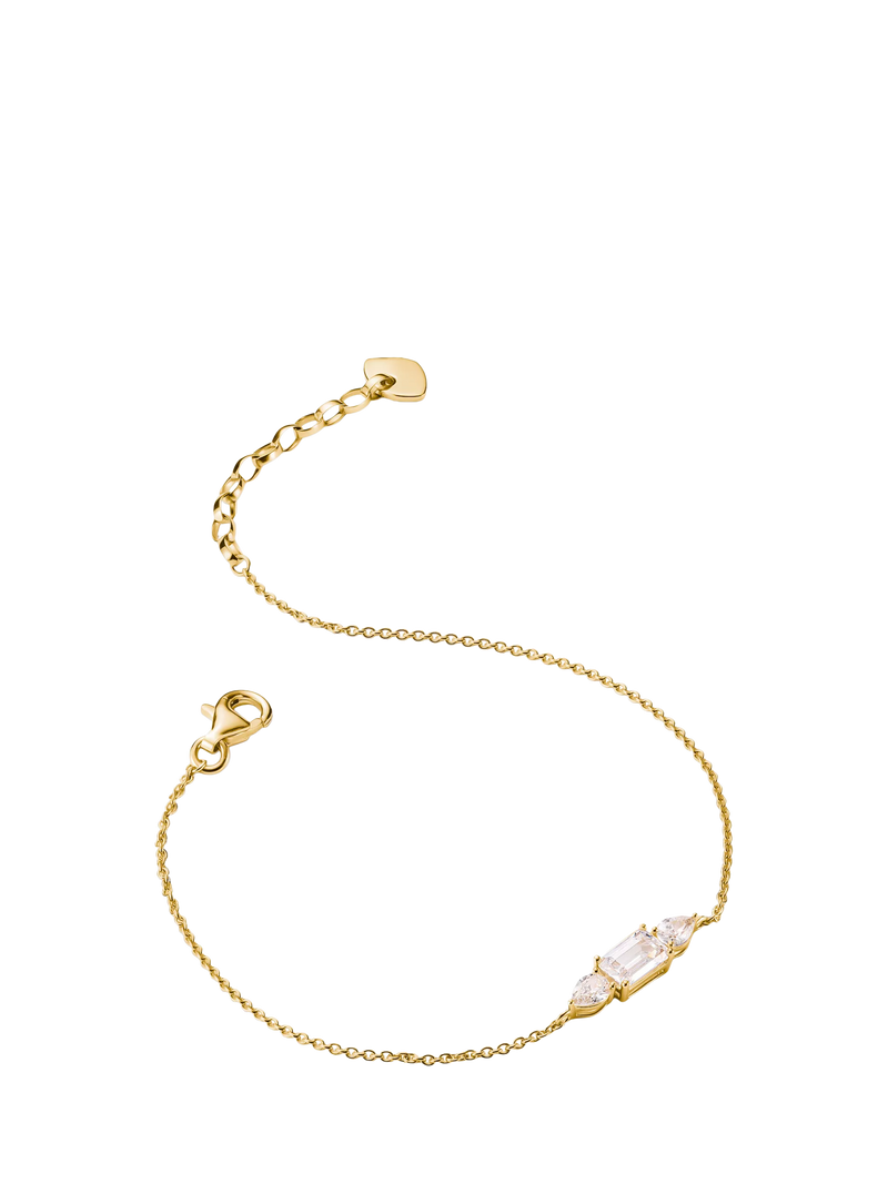 THOMAS SABO Bold Elegance zirconia bracelet yellow gold - imported from the UK
