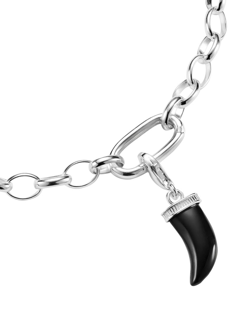 THOMAS SABO tooth obsidian pendant charm 28mm (British brand)