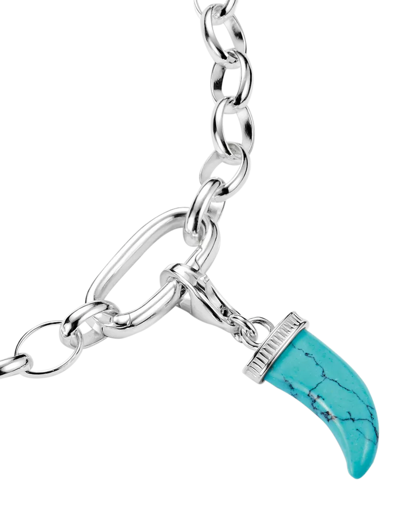 THOMAS SABO tooth pendant charm silver turquoise 28x8mm - British product