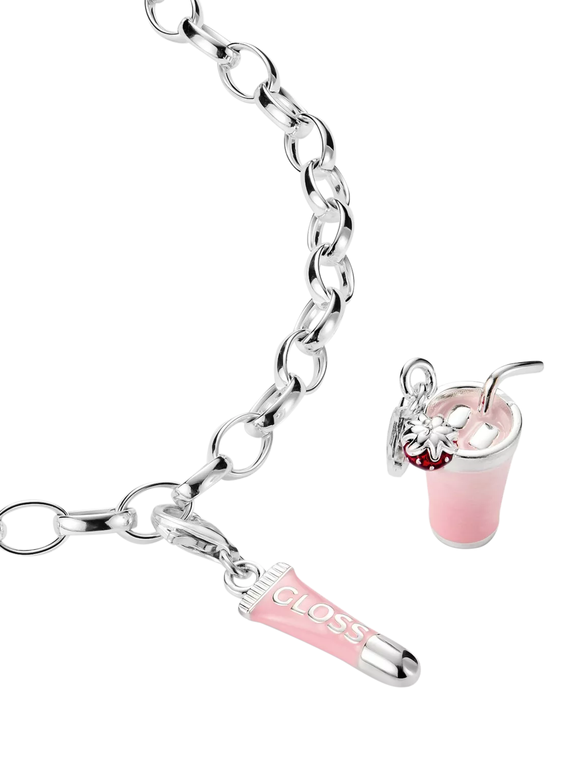 Thomas Sabo Matcha pendant charm silver pink, imported from the UK