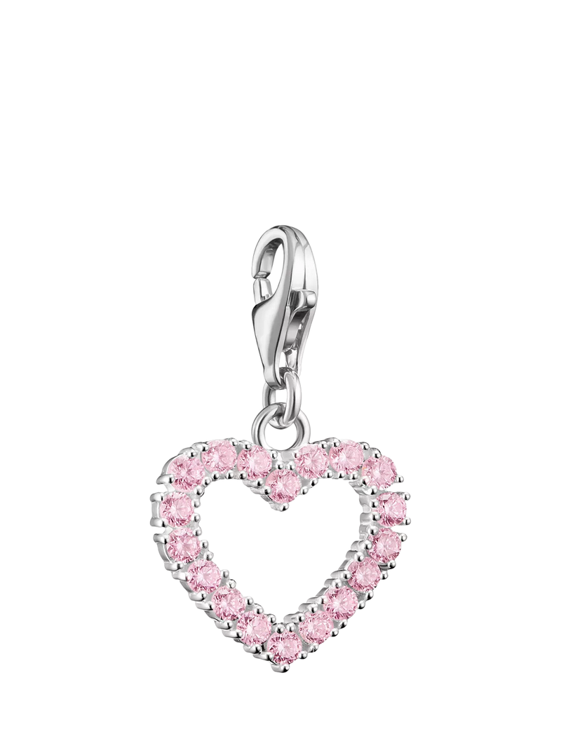 Thomas Sabo pink zirconia heart charm 20mm, imported from the UK