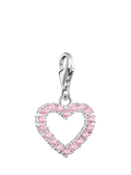 Thomas Sabo pink zirconia heart charm 20mm, imported from the UK