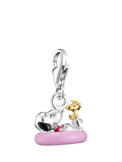 John Lewis THOMAS SABO Snoopy Woodstock Bath Ring Charm Pendant Silver/Multi- Buy online at McGrocer
