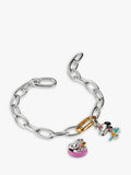 THOMAS SABO Snoopy Woodstock bath ring charm pendant in silver and pink enamel, imported from the UK