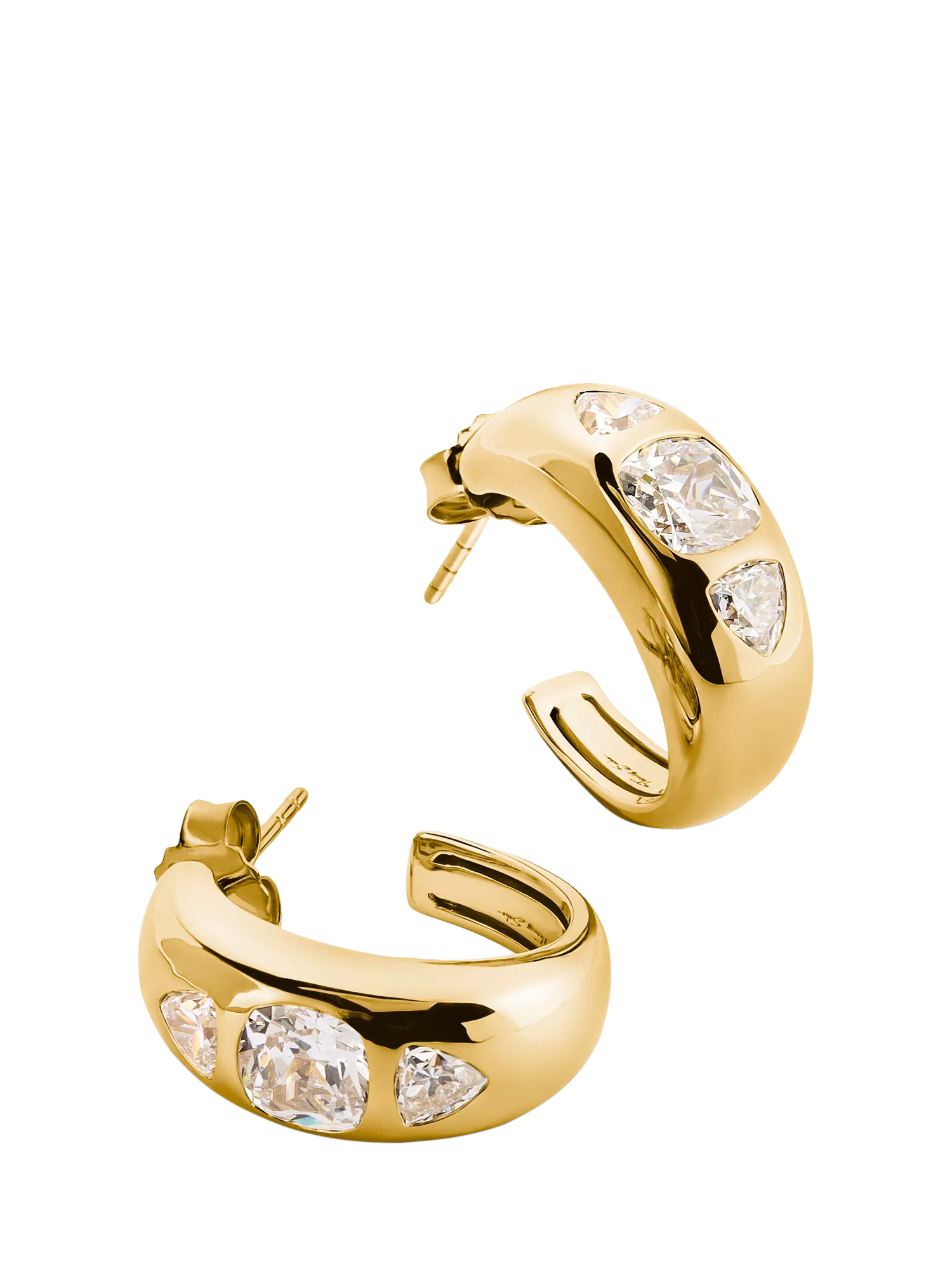 THOMAS SABO gold-plated hoop earrings, H20mm (British brand)