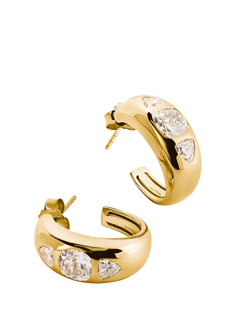 THOMAS SABO gold-plated hoop earrings, H20mm (British brand)