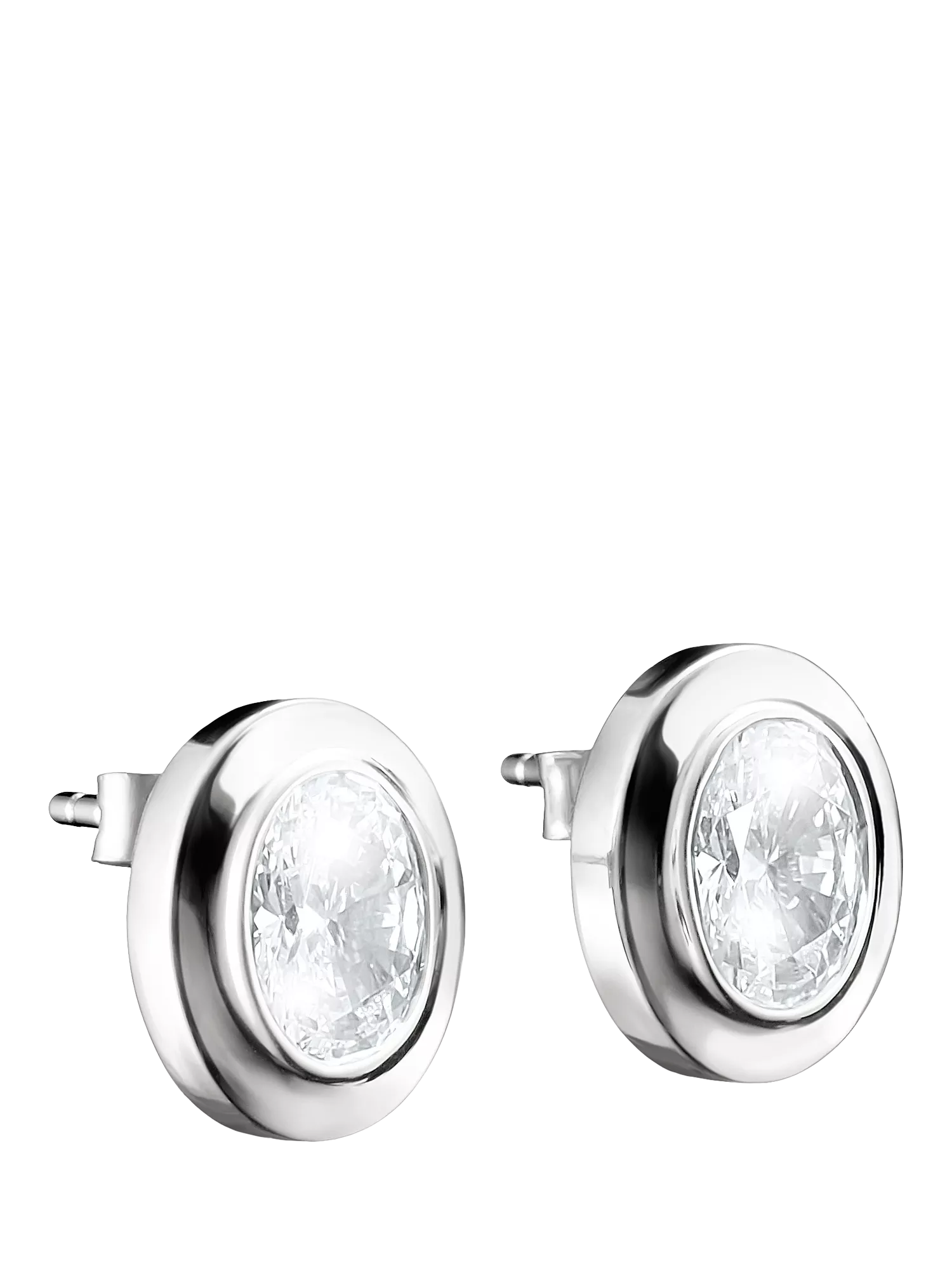 THOMAS SABO oval stud earrings in silver with zirconia - British product