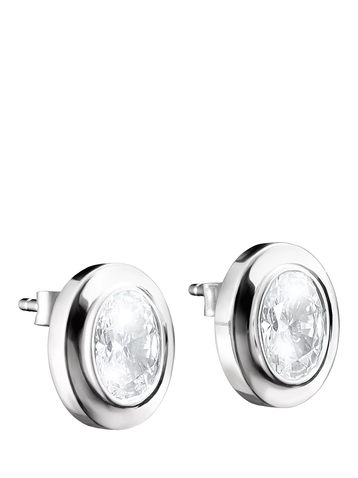 THOMAS SABO oval stud earrings in silver with zirconia - British product