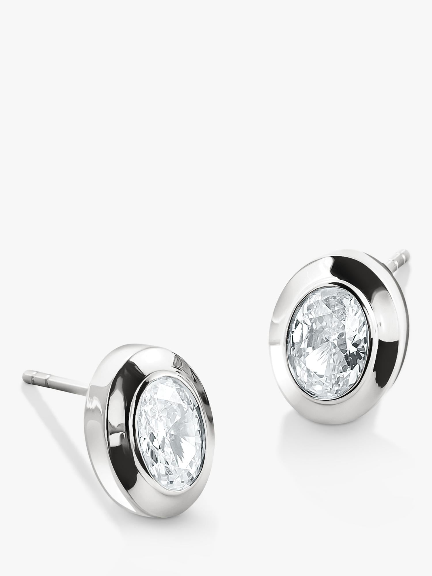 THOMAS SABO oval stud earrings in silver with zirconia - British product