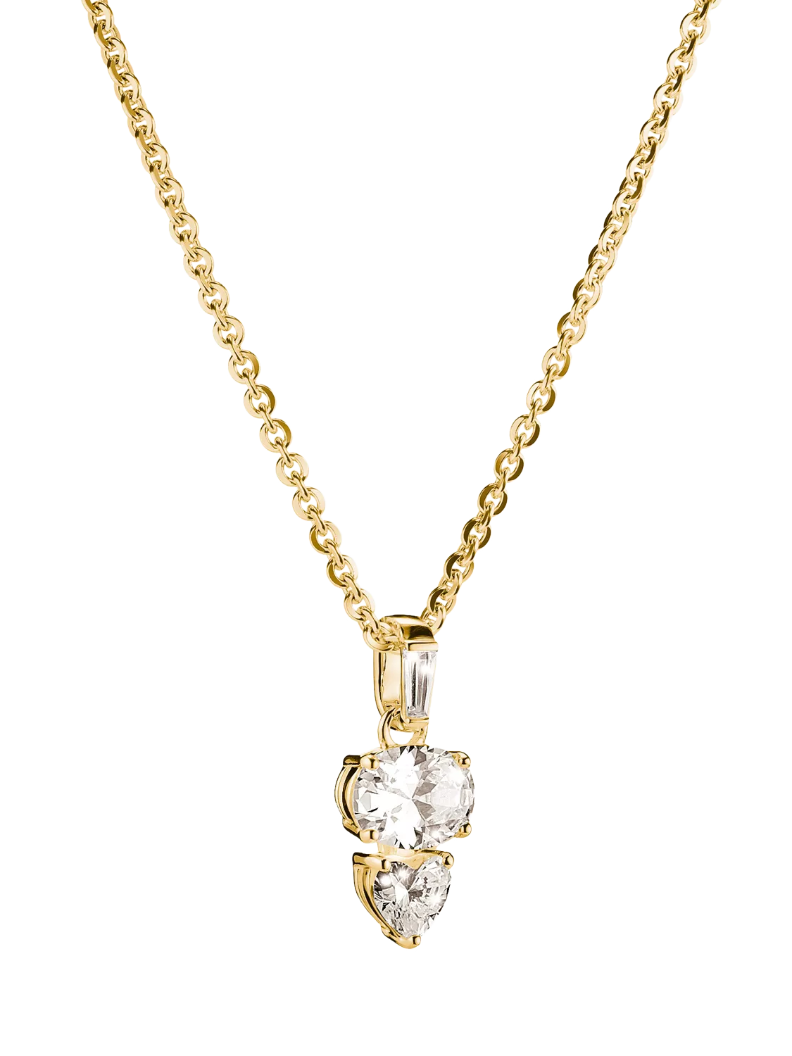 Thomas Sabo oval and heart zirconia necklace, UK version