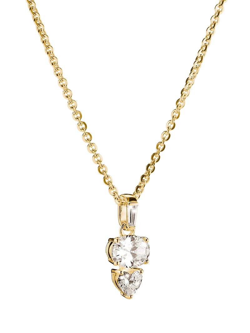 Thomas Sabo oval and heart zirconia necklace, UK version