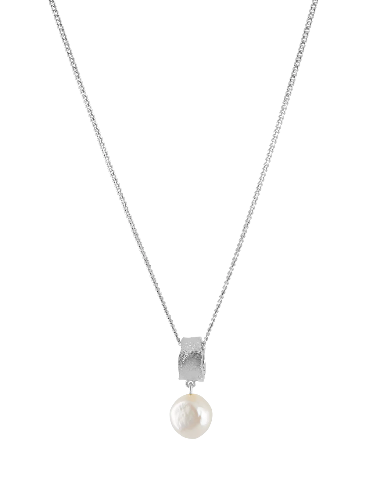 TUTTI freshwater pearl pendant necklace silver - British product