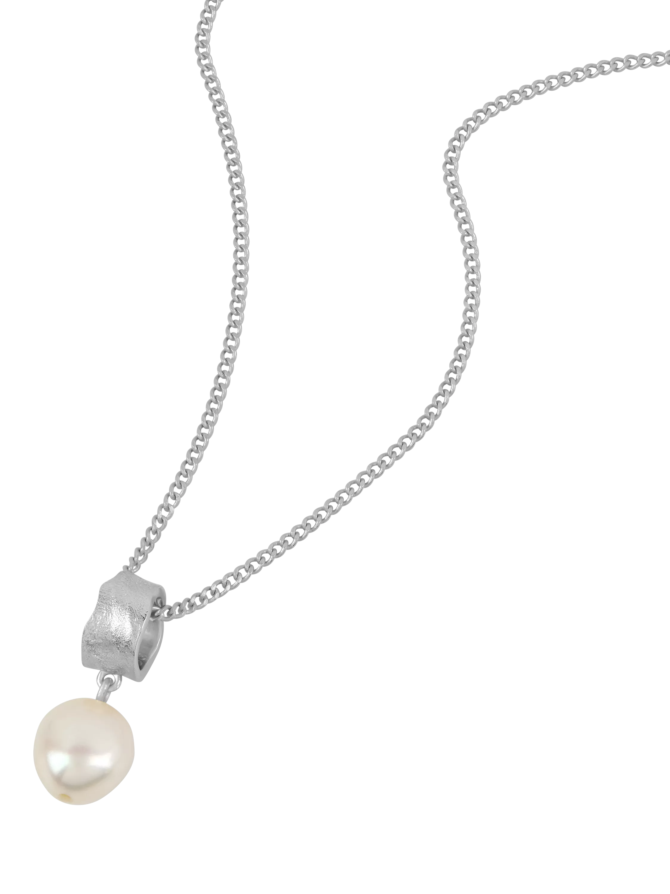 TUTTI freshwater pearl pendant necklace silver - British product