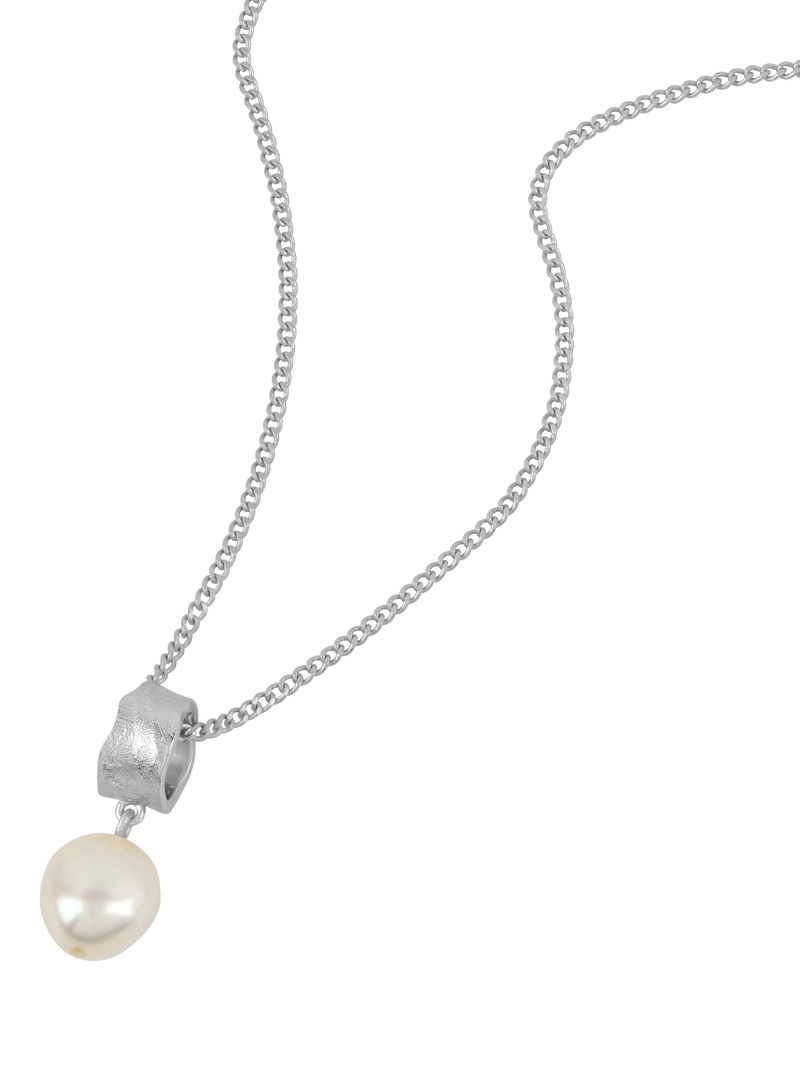 TUTTI freshwater pearl pendant necklace silver - British product