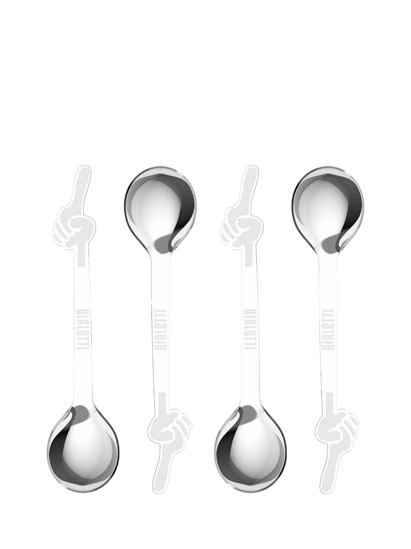 Bialetti coffee spoons set of 4 stainless steel, imported from the UK