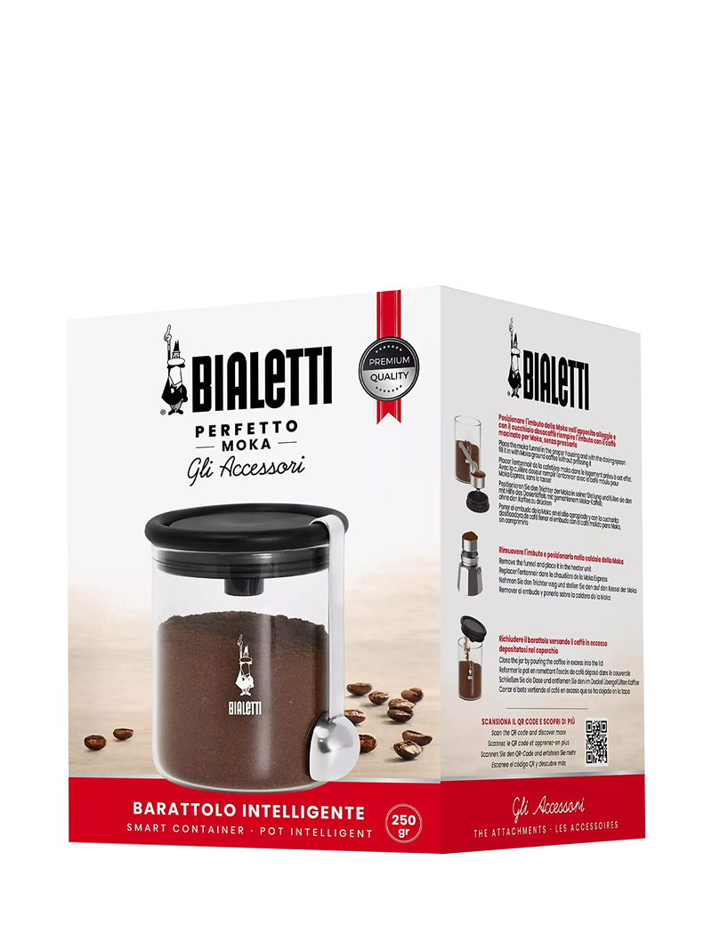 Bialetti coffee canister smart glass (British brand)